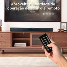 Barra de Som para TV e Home Cinema com 4 Alto-falantes de 20W - Preto - Visão 7