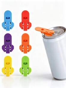 1/5/10pcs Colorful Soda Can Pull Tab Opener & Leak-Proof Lid, One-Handed Operation Soda Can Opener And Reusable Aluminum Can Protective Cover, Suitable For Party, Camping And Travel - Multicolor - View 3