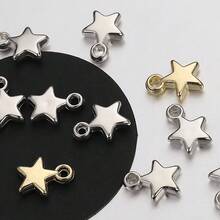 100pcs CCB Gold & Silver Random Mixed Color Pentagram Pendant For DIY Necklace Bracelet Jewelry Accessories Material Wholesale - Multicolor - View 7