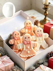 1 buah Cetakan Resin Bentuk Manusia Kue Jahe Natal Ukuran Besar, Cetakan Silikon Anti Lengket, Alat DIY untuk Penggemar Kerajinan Tangan, Membuat Lilin Aromaterapi dan Batu Diffuser, Dekorasi Meja Natal, Suvenir Pesta, Natal, Thanksgiving, Musim Dingin - A - View 3