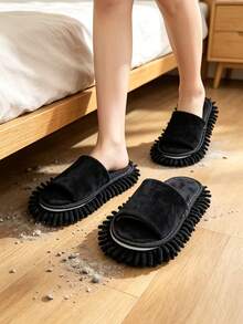 Chenille Floor Cleaning Slippers, Soft And Comfortable, Clean Floors, Noise Reduction, Home Slippers, Women's Shoes - Multicolor - View 3