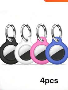 1pc AirTag Protective Case, Compatible With 2nd Generation (2026 Model) And 1st Generation AirTag, Shockproof And Scratch-Resistant, Neutral Style Keychain, Suitable For Keys, Luggage, Bags, Multi-Color Pet Locator Protective Case - Multicolor - View 11