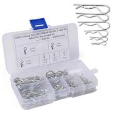 100PCS Durable Galvanized Carbon Steel Slotted Spring Cotter Pins, Secure Fastening Hardware Kit For Cars Automobiles Mechanics And DIY Repairs - A - View 7