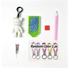 1 Set DIY Diamond Keychain Pendant, Fun Handmade Craft, Suitable As Plush Sock Souvenir For Birthday, Graduation, Valentine's Day And Christmas - One Size Fits All - View 9