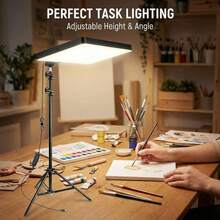 This 10-Inch Square LED Light, With An Adjustable Tripod (15.7 To 43.3 Inches In Length), Features 38 Color Modes And Is A Multi-Functional Fill Light For Selfies, Makeup, And Live Streaming. It Also Includes A Phone Holder. - A - View 9