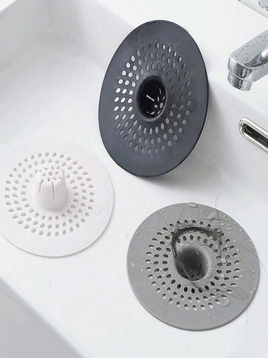 1/2件裝 矽膠集髮器與排水塞,適用於浴缸與淋浴間,防止堵塞與異味,廚房與浴室家居用品 - 多色 - 查看 1