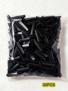 200/100/30pcs Black Square DIY Hair Clip Making Set, Includes Hair Clip Pins, BB Clips, Alligator Hair Clips, Side Clips, New Autumn Daily Hairstyle Styling Hair Accessories - Black - View 11