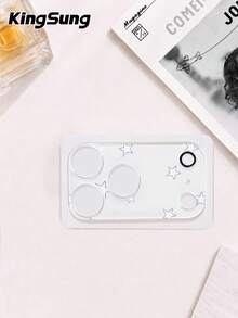 Kingsung Simple Stars Pattern Camera Lens Protector Compatible With IPhone 17 Pro/17 Pro Max/18 Pro/18 Pro Max, Mobile Phone Accessories,High-Definition Transparent Film,Clear Anti-Scratch Camera Cover,Birthday Gifts For Family And Friends - Multicolor - View 12