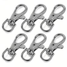 5/10/20/30/50/100pcs Integrated Lobster Claw Swivel Snap Hook Keychain Clip Rotating Spring Hook Lobster Clasp Small Metal Swivel Key Chain Clip Hook Hardware For Keychain Making DIY Crafts Lanyard Making Pet Collar (35mm) - Keychain - View 6