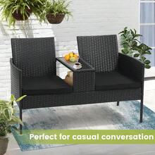 Patio Loveseats - Black - View 3