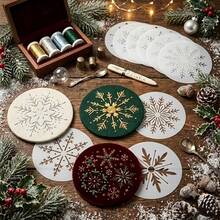 9pcs/18pcs Reusable Plastic Snowflake Stencils, Suitable For Christmas Crafts - 4*4 Inch Stencils, 9 Snowflake Patterns, For Handmade Holiday Decorations, Embroidery, Wall And Painting - Sets - View 4