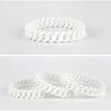 1pc Men's Colorful Braided Silicone Bracelet - Silicone Bracelet - View 4