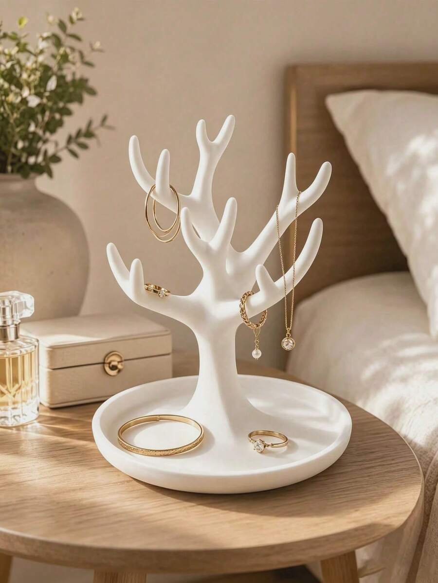 Nordic Minimalist Jewelry Stand - Both A Cozy Home Decor And An Elegant Desktop Ornament. Ring And Bracelet Display Rack, Entryway Key Tray, Multi-Functional Desktop Storage Organizer. Provides Practical Desktop Storage - Multicolor - View 1