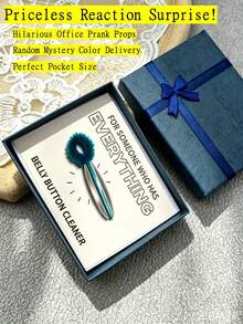 1/2/Pcs Christmas Gag Gifts. Novelty Belly Button Cleaner, Funny White Elephant Party Gift, Sock Filler, Birthday Gift For Adult Friends Exchange - Belly Button Brush - View 6