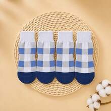 Dog Anti-Slip Pet Socks With Straps To Prevent Slipping, Indoor Paw Protection To Prevent Floor Scratching, Soft And Skin-Friendly, Home Pet Foot Covers - Blue - View 11