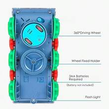 Electric Transparent Gear Toy, Electric Toy Train With Flashing Lights And Music, 360 Degree Rotation, Educational Rotating Toy For Kids, Suitable For Boys And Girls, Random Color - Multicolor - View 9