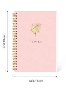 1pc A5 To Do List Planner Notebook With Calendar Bookmark Card, Spiral Daily Checklist With Progress, Notes & Priorities For Office Desk Accessories, Bible Study Materials, Weight Loss & Christmas Planner Accessories - A - View 4