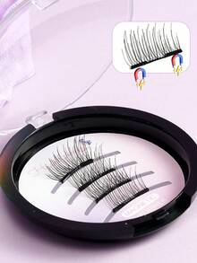 2 Magnetic False Eyelashes, No Glue Needed, Round Case Portable, Beginner Friendly, Suitable For Various Occasions - View 6