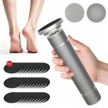 Ladies' Electric Foot File, 2-Speed Dead Skin Exfoliator, 2pcs Replacement Heads And 30pcs Sandpaper, Suitable For Women'S Removers And Foot Grinders - Multicolor - View 6