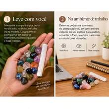 Kit 20 Pedras + Selenita - Cristais Naturais, Ametista, Turmalina,Quartzo Rosa, Agata,Pirita - Multicolorido - Visão 5