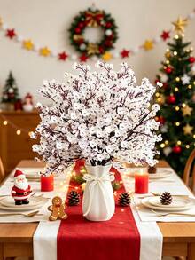 1/3/6pcs Artificial Baby's Breath Bouquet, Suitable For Wedding And Home Vase Arrangement Decoration, Ideal For Indoor Spaces, Holiday Parties, Outdoor Garden Decor, Christmas Decoration, Christmas Tree Decoration - Multicolor - View 6