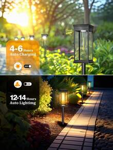 Outdoor Waterproof Solar Path Lights-High-Brightness Solar Garden Lights With Automatic On/Off Functionality; IP65-Rated LED Landscape Lighting, Perfect For Decorating Walkways, Courtyards, Lawns, And Yards. - A - View 5