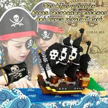 Juego De Bloques De Construcción 3d Del Barco Black Pearl - 1 - Ver 5