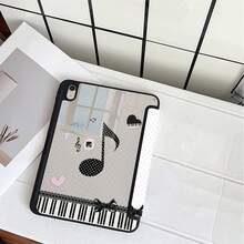 可愛音樂符號鋼琴鍵盤平板保護殼，附筆槽，相容於 iPad 10th Gen/Air 13(M3 2025)/Air 11(M3 2025)/11(A16 2025)/相容於 Galaxy S9/S7/S10+/相容於 Galaxy Tab S6 Lite 10.4 吋/相容於 MatePad - 彩色 - 查看 8
