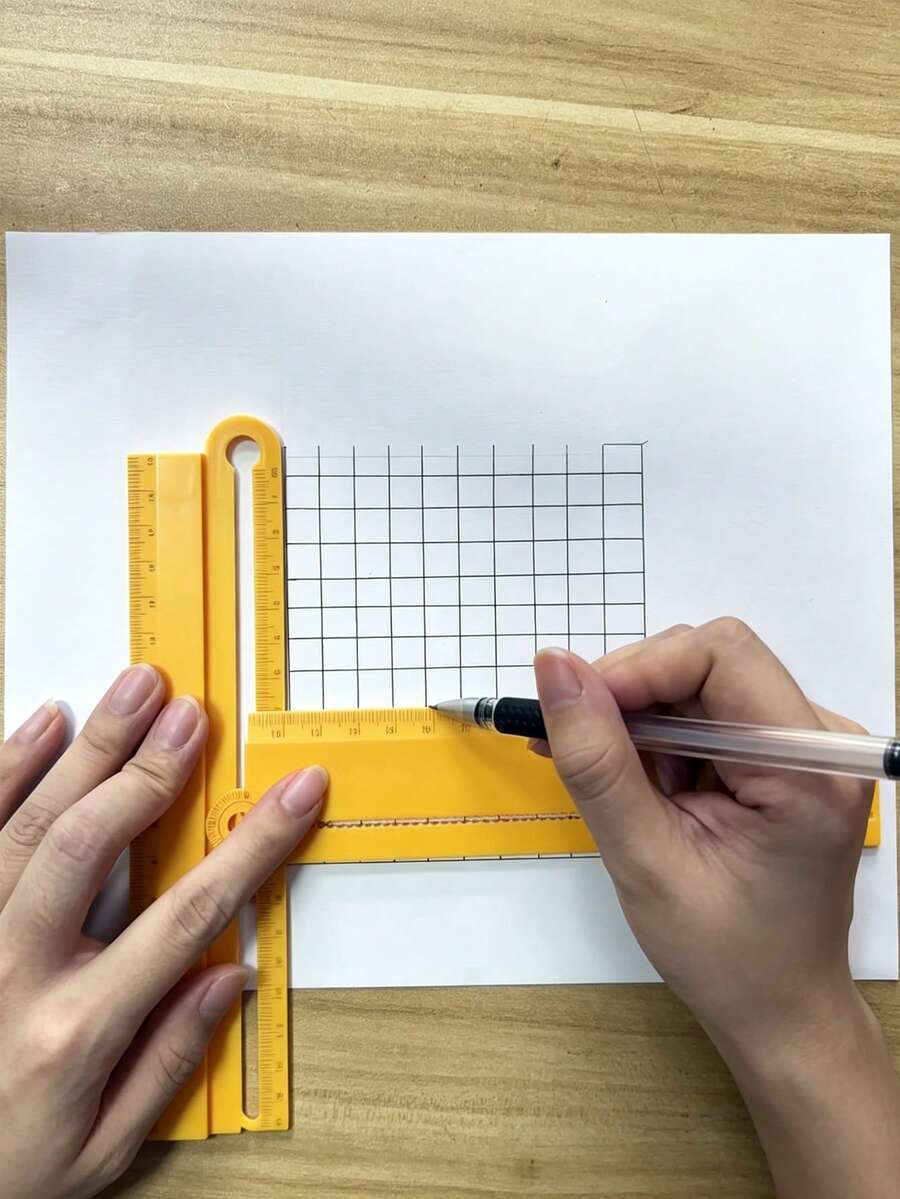 1pc Multi-Function Drawing Ruler, Can Replace Straight Ruler, Protractor And Compass, Can Draw Arcs And Parallel Lines, Can Measure Thickness And Font Size, Designer Art Drawing Tool, Back To School Supplies - Multiple Styles - View 1