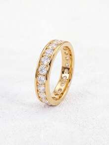 1pc Moissanite Ring, High-End Star Orbit Design, Suitable For Women's Party And Daily Wear - Star Trail Moissanite Ring - View 6