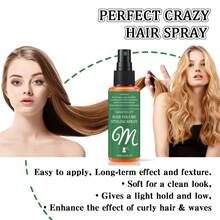 Hair Volume Styling Spray, Targeted Lift Light Hold Texture Spray, Enhance Curls & Waves, Long Lasting Fluffy Hair Styling Mist, 100ml - Full Size - View 3