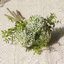 3pcs Handmade Clove Plant Plastic Artificial Flowers For Home Table Wedding Decoration Artificial Wreath - Multicolor - View 12