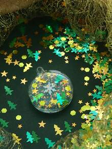 5g Green Xmas Tree Glitter Resin Sequins Epoxy Filling Stars Christmas Tree Gifts DIY Resin Charms Mold Fillers Pendant Making Xmas Decorations - Multicolor - View 3