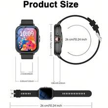 ZhiKexing 1.83 Inch Smart Watch, Compatible With IOS And Android Phones, (Answer/Make Calls), Multiple Sports Modes/Massive Watch Faces/Built-In Games/AI Voice Control/Unisex Sports Watch - View 6