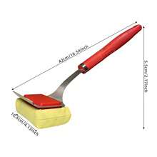 Red Sponge 304 Stainless Steel Bristle Free Grill Brush With Scraper Steam Clean For BBQ Cooking Grates - B - View 5