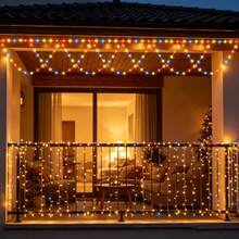 Multicolor PVC Wire String Lights, USB Powered Decorative Lights With 8 Lighting Modes, Semi-Circular Wave Lights For Eaves, Balcony, Patio, Camping, Christmas Party, Halloween & New Year Decorations,Diwali Home Decoration - Eave Lights - View 4