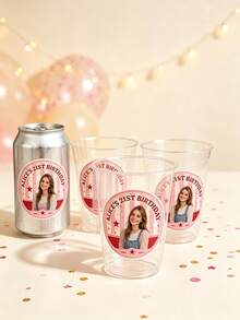 Custom Face Stickers, Personalized Photo Stickers With Retro Disco Style, Vintage Party Favor Labels, Custom Face Decor For Birthday, Wedding, Festival, Concert And Celebration, DIY Party Decoration - Multicolor - View 6