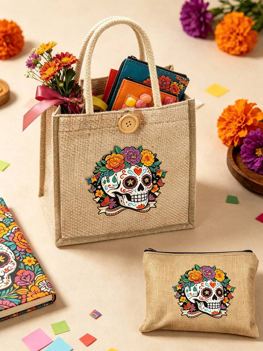 Pin Enamel Kucing Tengkorak Hari Orang Mati Meksiko, Lencana Kucing Tengkorak, Cocok Sebagai Aksesori Fashion dan Hadiah untuk Hari Orang Mati - MultiWarna - View 1