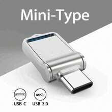 KLACK Mini PenDrive FlashDrive Almalux® 128GB Metal OTG Tipo-C - Almacenamiento Rápido y Compacto para Móviles y PCs - Ver 3