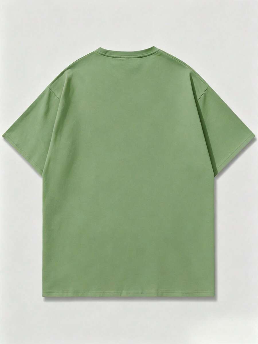 E Men Cotton Crew Neck Streetwear Summer Top - 查看 1