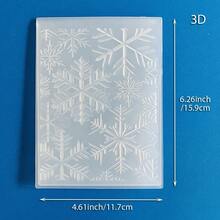 Bảng dập nổi 3D họa tiết Giáng Sinh mùa đông cây thông bông tuyết tuần lộc hoa, khuôn dập nổi nhựa dùng cho DIY scrapbooking, làm thiệp chúc mừng và trang trí thủ công giấy - Tấm ốp tường 3D-1 - Xem 34