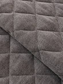 1pc Comfortable Solid Color Diagonal Ribbed Macaron Velvet Sofa Cushion, Non-Slip Machine Washable, 3D Textured Furniture Protector Cover, Suitable For Home Use - Dark Grey - View 9
