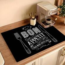(Hot !!) 1pc 2D Tableware Pattern, Flat Stove Protector Mat And Non-Slip Heat-Resistant Rubber Stove Cover Pad Suitable For Induction Cooktop, Glass Stove And Multi-Functional Anti-Scratch Mat, Also Best Choice For Oven, Washing Machine, Dryer And Kitchen Decoration. - Multicolor - View 12