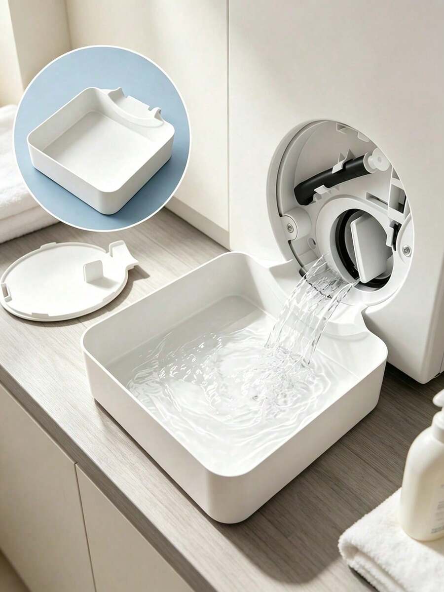 1pc Washing Machine Drain Tray, Laundry Room Essential Floor Protection Pad, Prevent Water Overflow, Durable Home Storage Solution, Laundry Area Cleaning Accessory, Halloween, Wedding, Christmas, Candy Bag, Room Decor