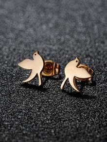 1Pair Stainless Steel Swallow Small Earring Little Bird Jewelry Women /Men Hummingbird Studs Animal Jewelry - GED289 - View 11