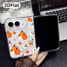 1pc Cute Halloween Ghost Pumpkin Coffee Maple Leaf Print Transparent Phone Case, Autumn Aesthetic Shockproof Soft Transparent Protective Shell Compatible With Apple Duo 18 18Pro 18ProMax 17 17Pro 17ProMax 17 16 15 14 Protective Case Air Compatible With Samsung Series - Multicolor - View 4