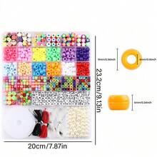 300pcs/29-Grid Friendship Bracelet Making Kit, Horseshoe Beads, Suitable For Handmade Jewelry Necklace Making, DIY Craft Supplies - Multicolor - View 2
