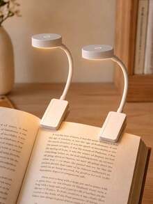 4pcs 4-LED Black/White Clip-On Book Light, Eye-Protection Reading Light, 3 Color Temperatures, Dimmable, Mini Portable Clip-On Reading Light (Battery Not Included) - Multi-color - View 16