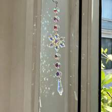 1pc Christmas Acrylic Snowflake Crystal Shell Eye-Shaped Bead Net Pendant Sun Catcher - Hanging Ornament - View 5