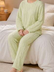 Women Pajama Sets - Green - View 4